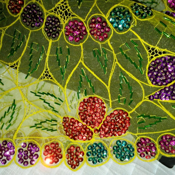 1960s Sequined Over the Top Cover Up Swim Wear Formal Wear - Picture 3 of 6